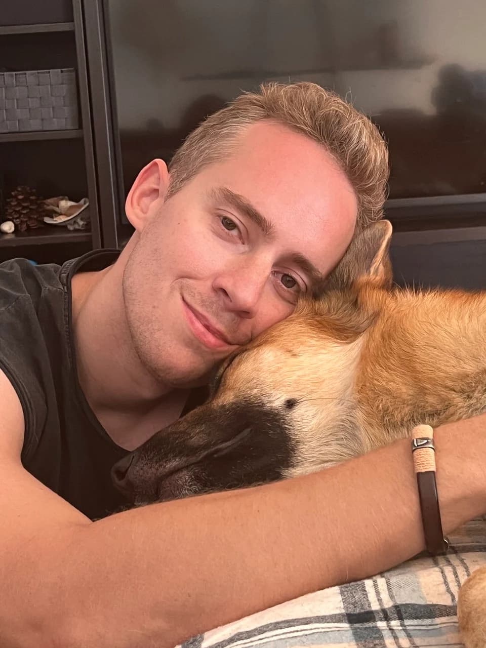 Daniel with his dog
