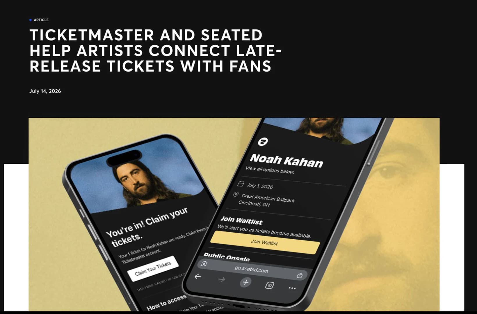 Ticketmaster Business article about late-release tickets and its artist waitlist
