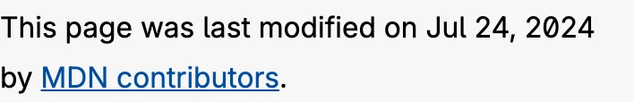 MDN footer stating that the page was last modified on July 24, 2024.